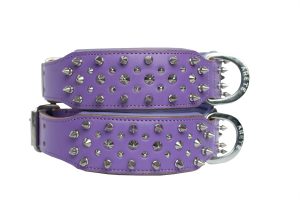 Purple Dyed Cesar Buck Skin Collar